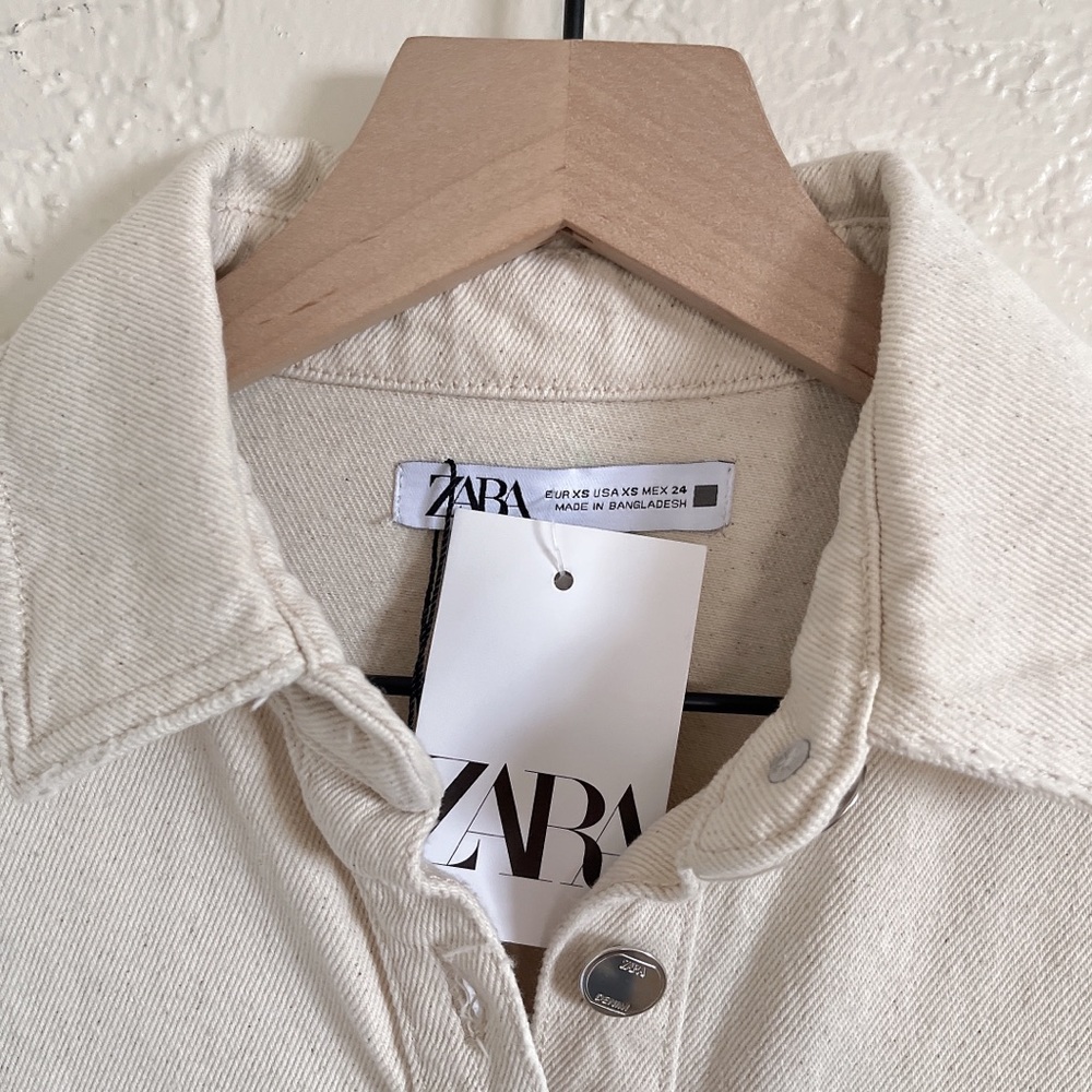 Zara Ripped Oversized Overshirt - Picture 2 of 7
